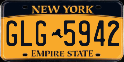 NY license plate GLG5942