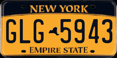 NY license plate GLG5943