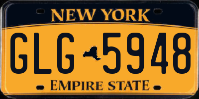 NY license plate GLG5948