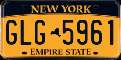 NY license plate GLG5961