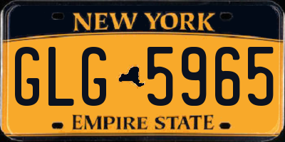 NY license plate GLG5965
