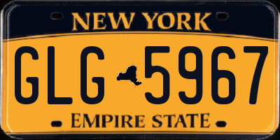 NY license plate GLG5967