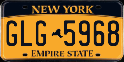 NY license plate GLG5968