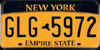 NY license plate GLG5972