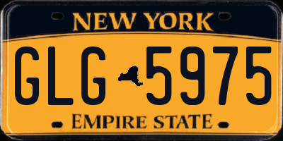 NY license plate GLG5975