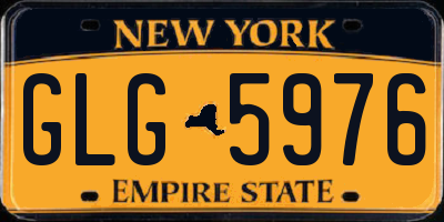 NY license plate GLG5976