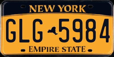 NY license plate GLG5984