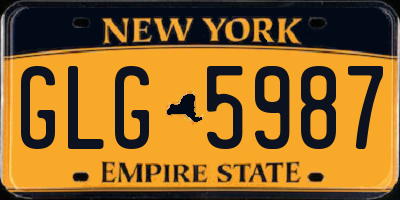 NY license plate GLG5987