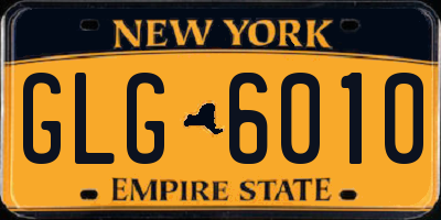 NY license plate GLG6010