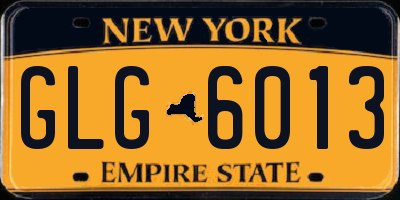 NY license plate GLG6013