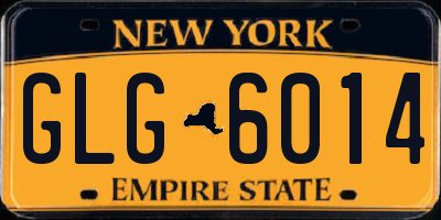 NY license plate GLG6014
