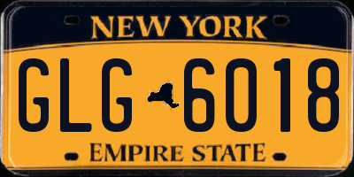 NY license plate GLG6018