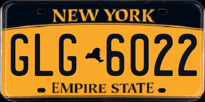 NY license plate GLG6022