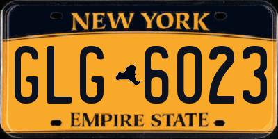 NY license plate GLG6023