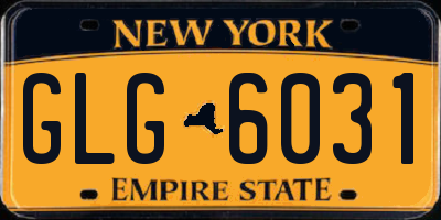 NY license plate GLG6031