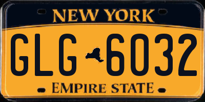 NY license plate GLG6032