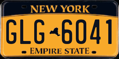 NY license plate GLG6041