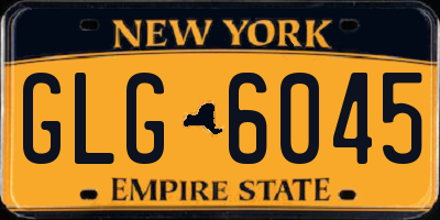NY license plate GLG6045