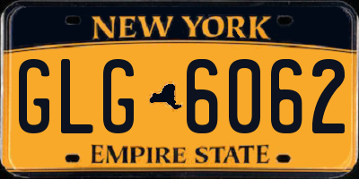 NY license plate GLG6062