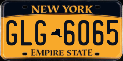 NY license plate GLG6065