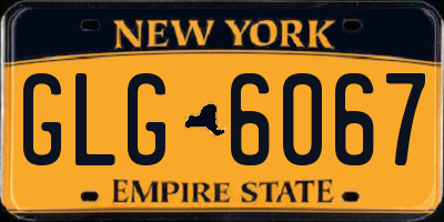 NY license plate GLG6067