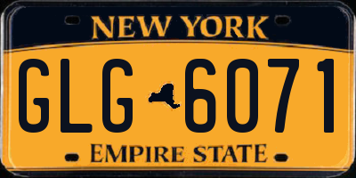 NY license plate GLG6071