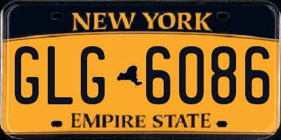 NY license plate GLG6086