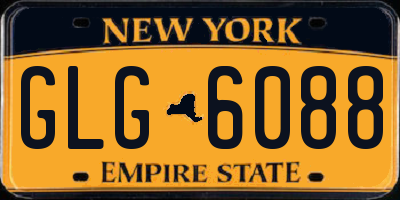 NY license plate GLG6088