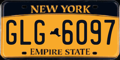 NY license plate GLG6097