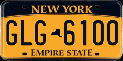 NY license plate GLG6100