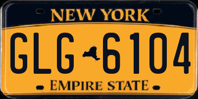 NY license plate GLG6104
