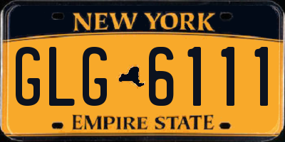 NY license plate GLG6111