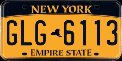 NY license plate GLG6113