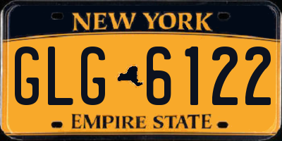NY license plate GLG6122