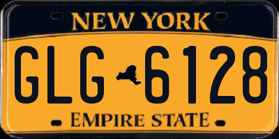 NY license plate GLG6128