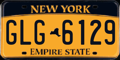 NY license plate GLG6129