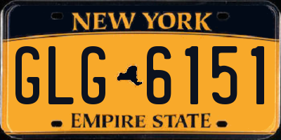 NY license plate GLG6151
