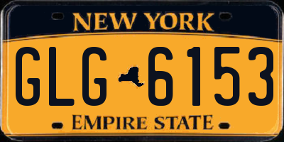 NY license plate GLG6153