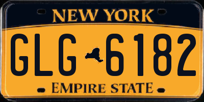 NY license plate GLG6182