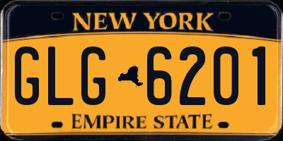 NY license plate GLG6201