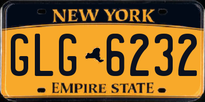 NY license plate GLG6232