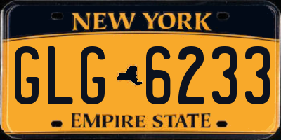 NY license plate GLG6233