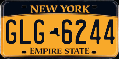 NY license plate GLG6244