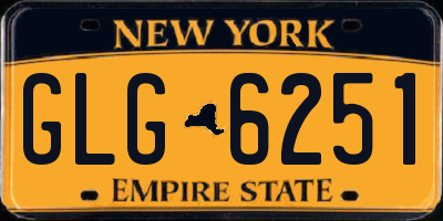 NY license plate GLG6251