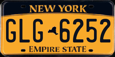 NY license plate GLG6252