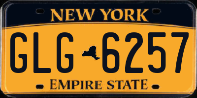 NY license plate GLG6257
