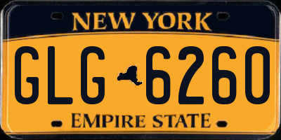 NY license plate GLG6260