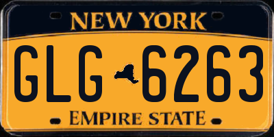 NY license plate GLG6263