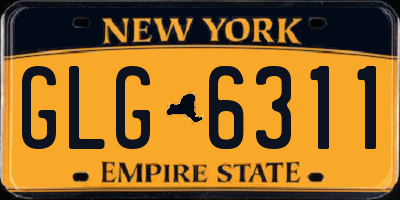 NY license plate GLG6311