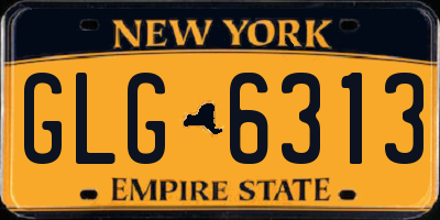 NY license plate GLG6313